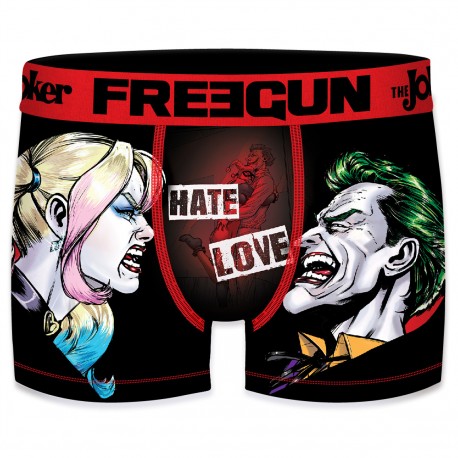 Boxer homme microfibre DC Comics Hate Love Noir