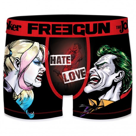 Boxer garcon microfibre DC Comics Hate Love Noir