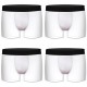 Lot de 4 boxers homme en coton bio My Esssential Blanc