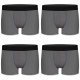 Lot de 4 boxers homme en coton bio My Esssential Gris