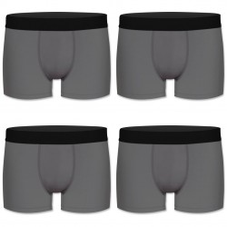 Lot de 4 boxers homme en coton bio My Esssential Gris