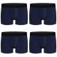 Lot de 4 boxers homme en coton bio My Esssential Bleu Marine