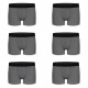 Lot de 6 boxers homme en coton bio My Esssential Gris