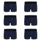 Lot de 6 boxers homme en coton bio My Esssential Bleu Marine