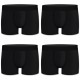Lot de 4 boxers homme en coton bio My Esssential Noir