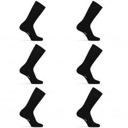 Lot de 6 paires chaussettes coton bio My Essential Noir