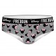 Boxer femme coton Freegun Disney Minnie Gris