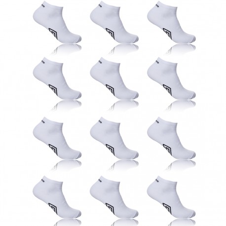 Lot de 12 tiges courtes homme Umbro Blanc - UMB/1/TCGX12/BL 