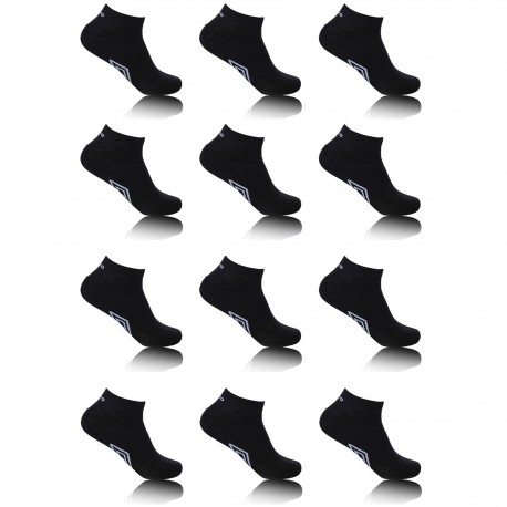  	 Lot de 12 tiges courtes homme Umbro Noir - UMB/1/TCGX12/NR