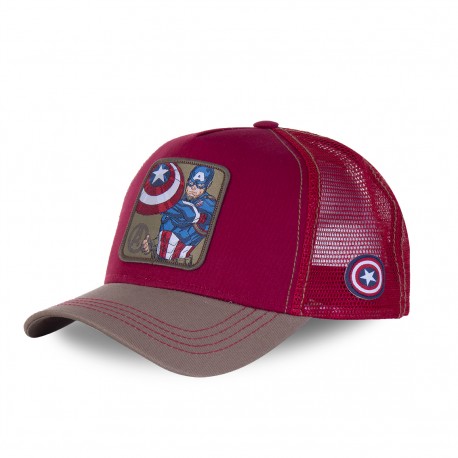 Casquette trucker Capslab Marvel Captain America Rouge