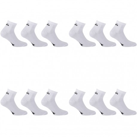 Lot de 12 Paires de Chaussettes Lowcut homme Blanc - DIAD/1LOWX12/9355B 