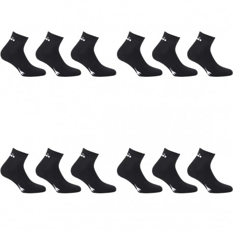Lot de 12 Paires de Chaussettes Lowcut homme Noir - DIAD/1LOWX12/9355N 
