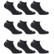 Lot de 9 paires chaussettes tiges courtes Homme Diadora Noires