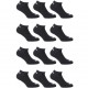 Lot de 12 paires chaussettes tiges courtes Homme Diadora Blanches