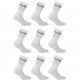 Lot de 9 paires chaussettes Tennis Homme Diadora Blanches