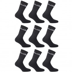 Lot de 9 paires chaussettes Tennis Homme Diadora Noires