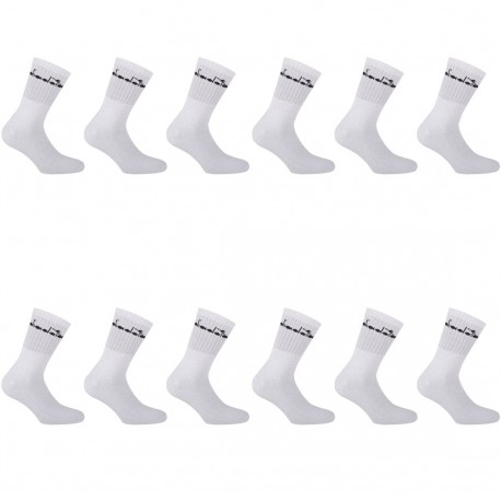 Lot de 12 Paires de Chaussettes Tennis homme Blanc - DIAD/1TENX12/9055B