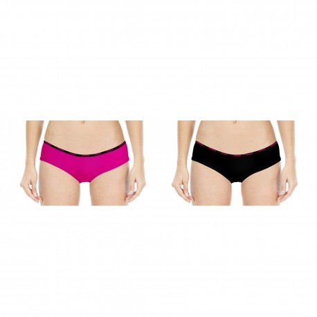 Boxer fille Miss Freegun soft touch Noir et Rose