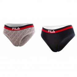 Lot de 2 culottes Coton Fila 6057 Gris et Navy