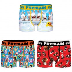 Pack de 3 boxers homme Freegun Lapin Cretin G1