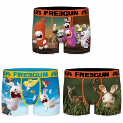 Pack de 3 boxers homme Freegun Lapin Cretin G2