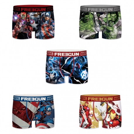 Pack de 5 boxers homme Freegun Marvel G1