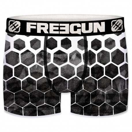 Boxer garcon Freegun Hexagone Noir