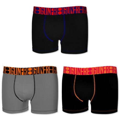 Lot de 3 boxers coton homme Freegun Gros et Noir