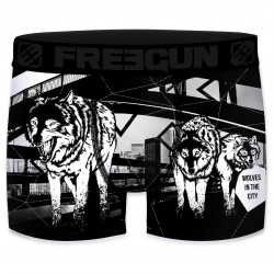 Boxer homme Freegun Wolf Noir