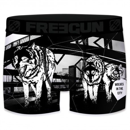 Boxer homme Freegun Wolf Noir