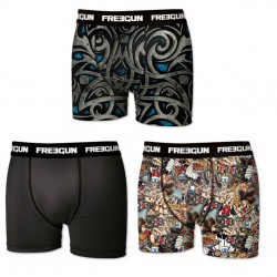 Lot de 3 boxers garçon Freegun Tribal Multicolore