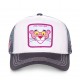 Casquette Capslab Panthère Rose Blanc filet Noir