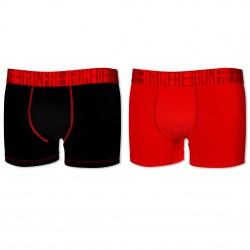 Lot de 2 boxers homme Soft Touch Freegun Rouge et Noir