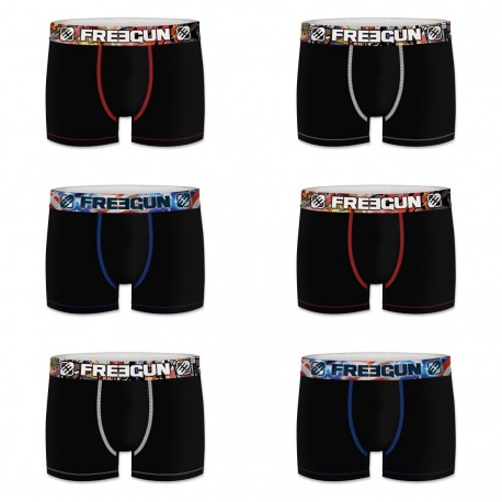 Lot de 6 boxers homme Freegun G2
