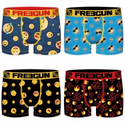 Lot de 4 boxers homme Freegun Emotik G3