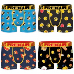 Lot de 4 boxers homme Freegun Emotik G4