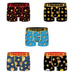 Lot de 3 boxers garcon Freegun Emotik G1