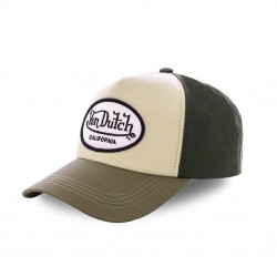 Casquette baseball Von Dutch Jacks Marron Ecusson Blanc