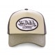 Casquette baseball Von Dutch Jacks Marron Ecusson Blanc