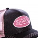 Casquette trucker Von Dutch Flakes Noir et Rose