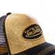 Casquette trucker Von Dutch Flakes Or et Noir
