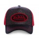Casquette trucker Von Dutch Flakes Noir et Rouge