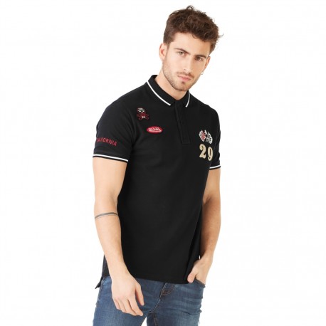 Polo homme Von Dutch Cooper Gris Anthracite