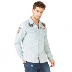 Chemise manches longues homme Von Dutch Harry Bleu Clair