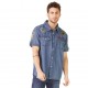 Chemise manches courtes homme Von Dutch Paul Bleu Denim