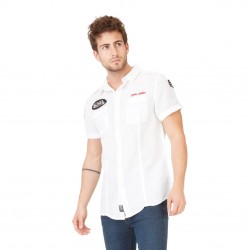 Chemise manches courtes homme Von Dutch Preston Blanc