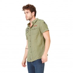 Chemise manches courtes homme Von Dutch Preston Vert Kaki