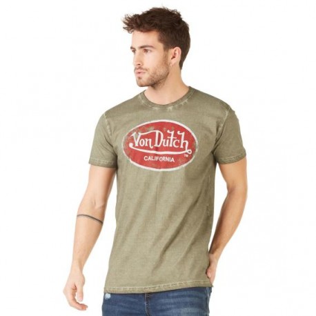 T-shirt homme Von Dutch Aaron'19 Vert Kaki