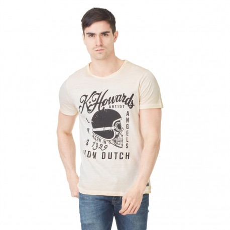 T-shirt homme Von Dutch Cortes'19 Ecru