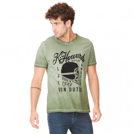 T-shirt homme Von Dutch Cortes'19 Vert Kaki